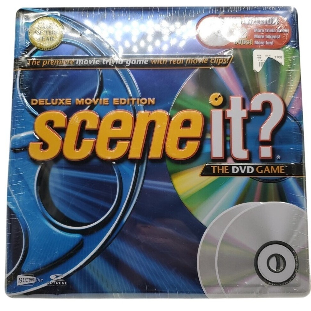 New Vintage 2005 Scene It Deluxe Movie Edition DVD Game Collector Tin Sealed